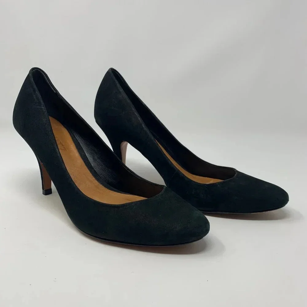 Schutz Black Suede Closed Toe Classic Pumps Heels‎